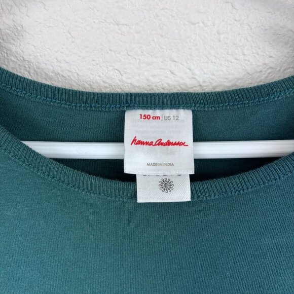 Hanna Andersson girls 150cm 12 colorblock twirl power long sleeve cotton dress - Picture 4 of 8